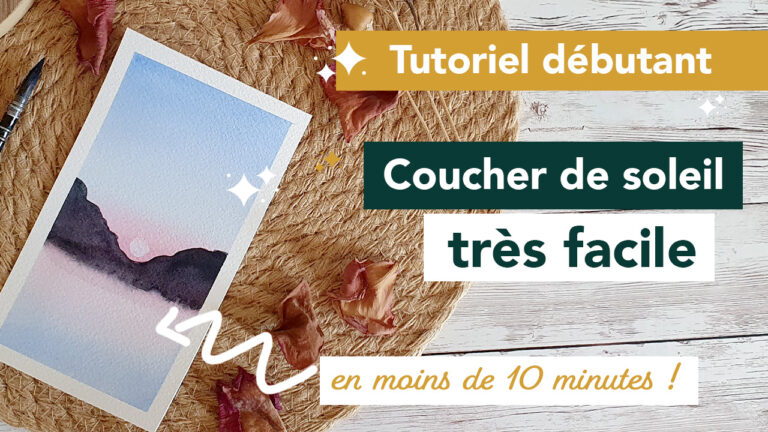 Coucher de Soleil à l’Aquarelle – Tutoriel Facile