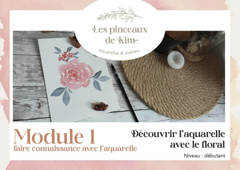 Couverture du cours aquarelle gratuit — Module 1 : Découvrir l'aquarelle avec le floral