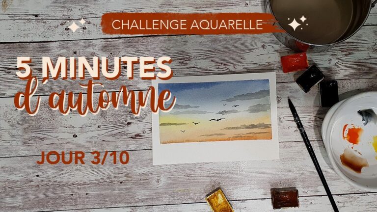Tuto aquarelle : un ciel d’automne facile en 5 minutes chrono