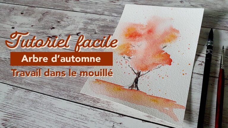 Peindre un arbre à l’aquarelle facilement avec la technique du vaporisateur